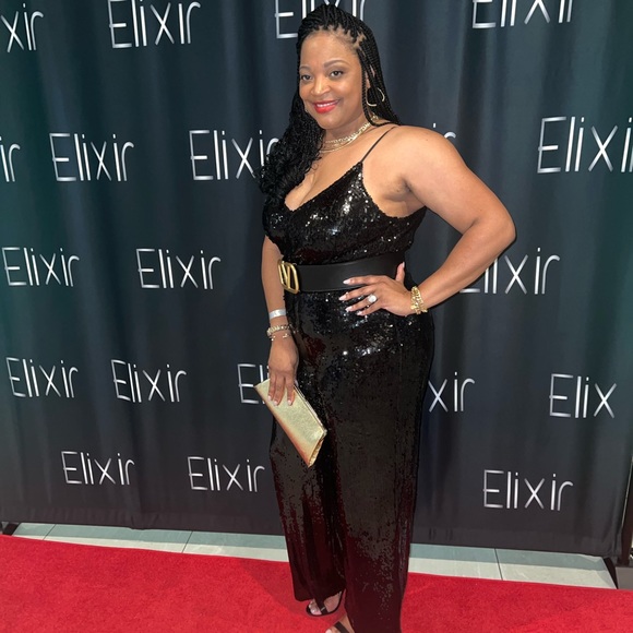 Sz 14 Sequin Jumpsuit - Picture 6 of 6